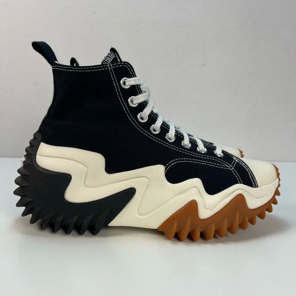 Converse Black and White Platform Sneakers - Picture 4 of 15